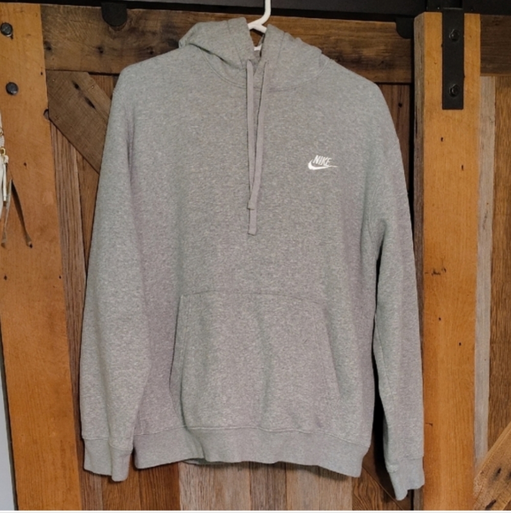 Grey Nike Club Fleece Hoodie & Jogger Set Size L